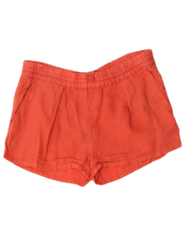 Zara Short décontracté pour femme Petit W32 Lin rouge