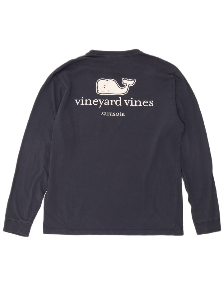 Vineyard Vines Haut graphique à manches longues pour homme en coton bleu marine
