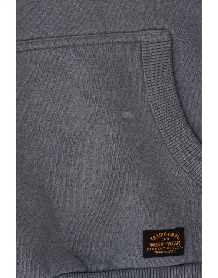 Superdry Pull à capuche pour homme en coton bleu petit
