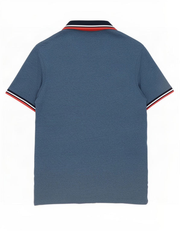Jack & Jones Mens Polo Shirt XL Blue Colourblock Cotton