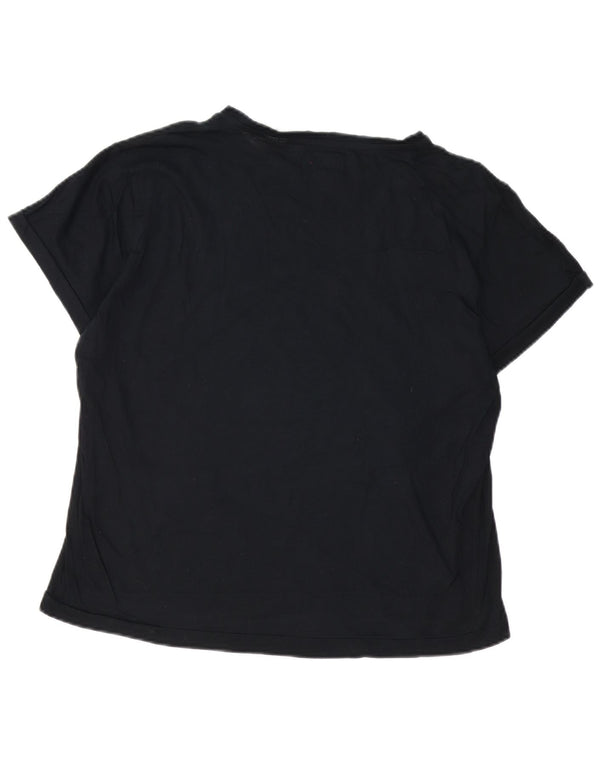 Energie T-shirt graphique pour femme UK 18 XL Noir Coton