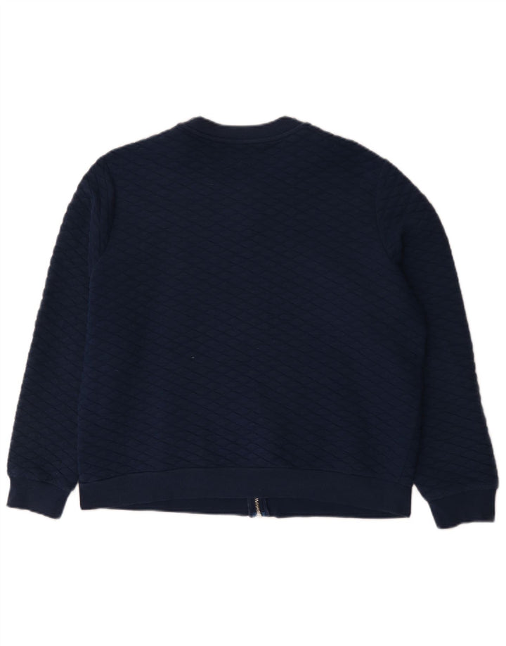 Marks & Spencer Veste de survêtement pour femme UK 18 XL Bleu marine géométrique