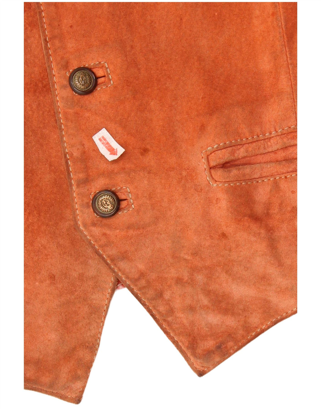 gilet en daim vintage pour homme petit cuir marron