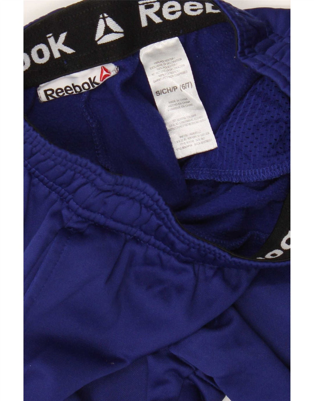 Reebok Pantalon de survêtement garçon 6-7 ans Small Bleu Polyester