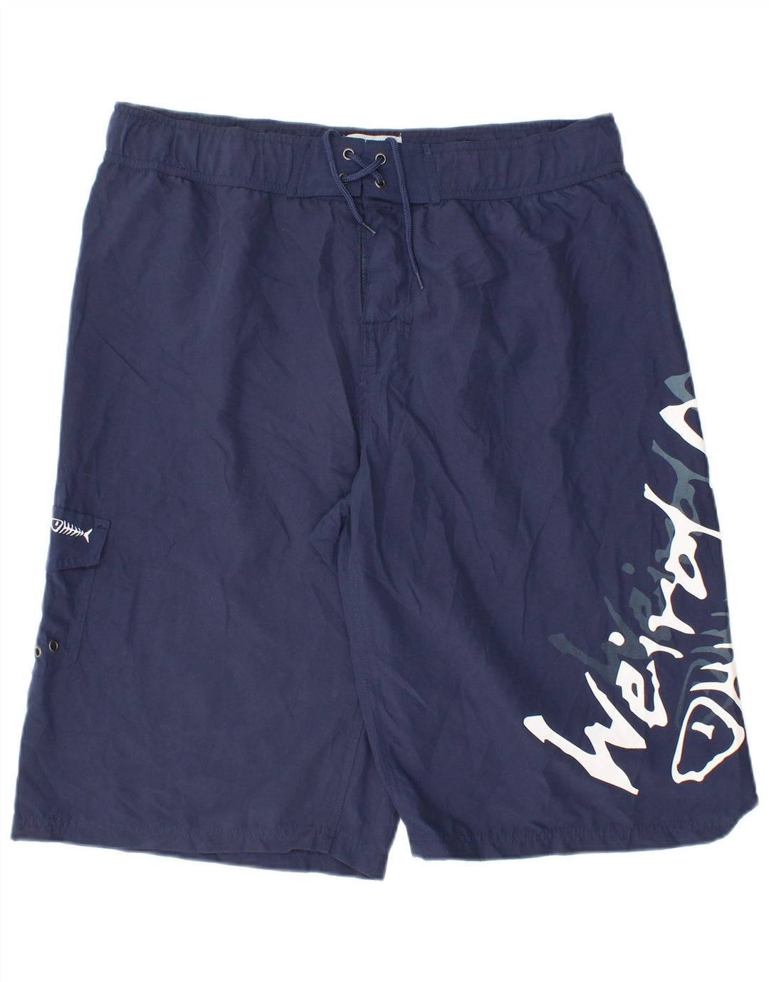 WEIRD FISH Short de Bain Graphique Homme XL Bleu Marine Polyester
