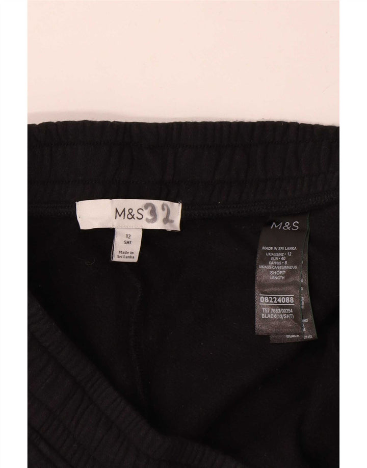 Marks & Spencer Pantalon de survêtement large pour femme UK 12 Medium Noir