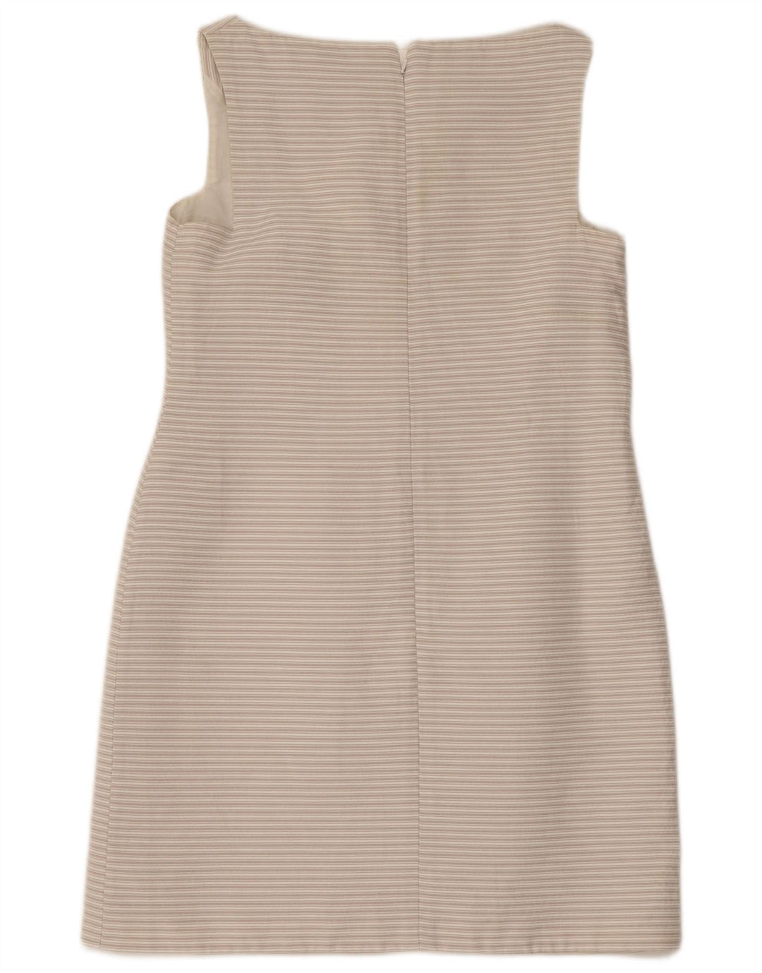 L.K. BENNETT Robe fourreau sans manches pour femme UK 12 Gris moyen rayé