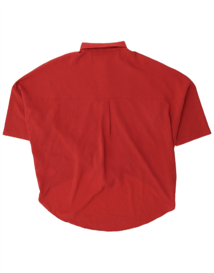 French Connection Chemisier à manches courtes pour femme UK 16 Large Rouge