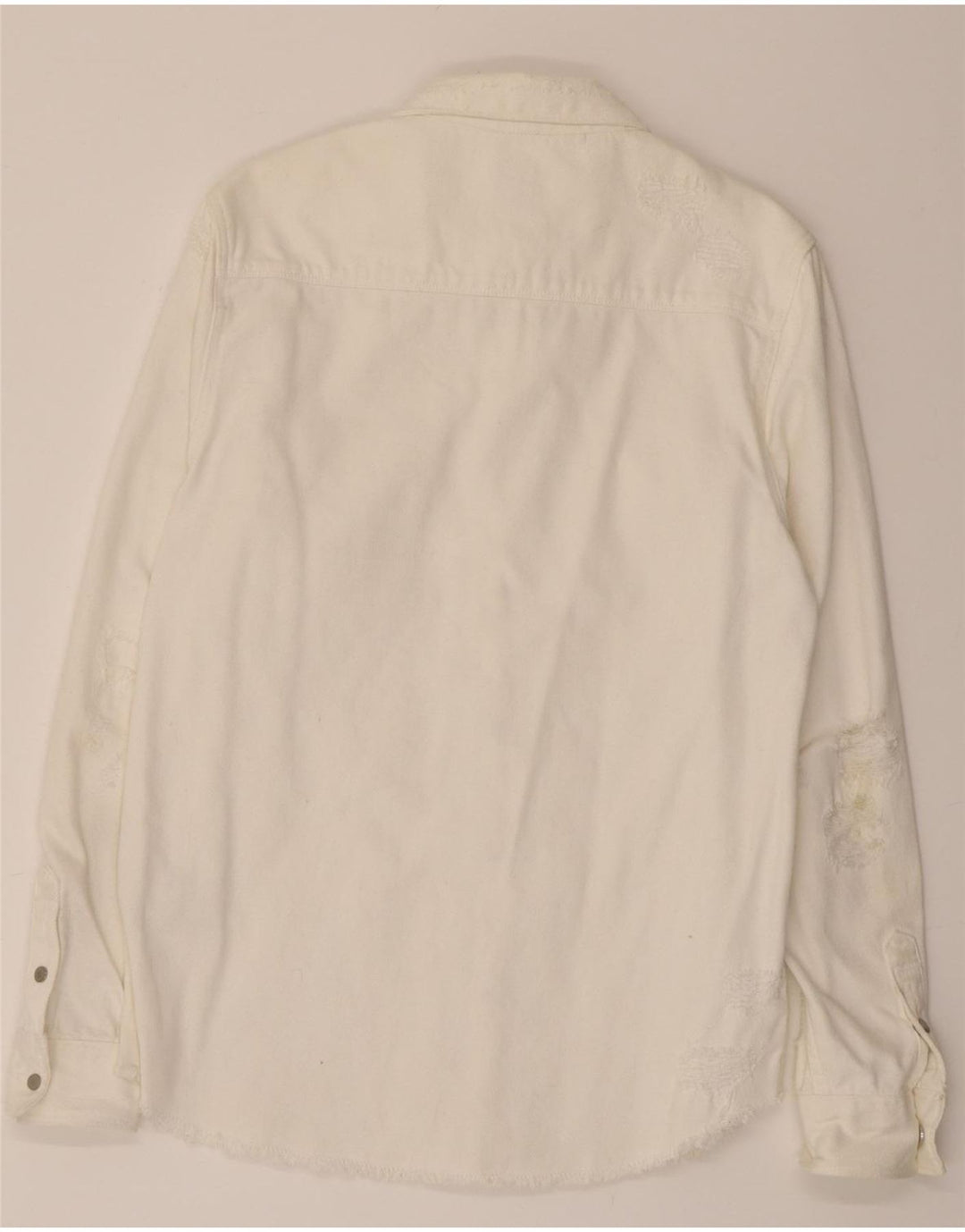 ZARA Mens Relaxed Fit Denim Shirt Medium White Cotton Vintage Zara and Second-Hand Zara from Messina Hembry 