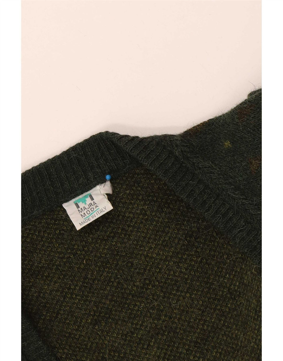 vintage Mens Cardigan Pull Grand Vert Fair Isle