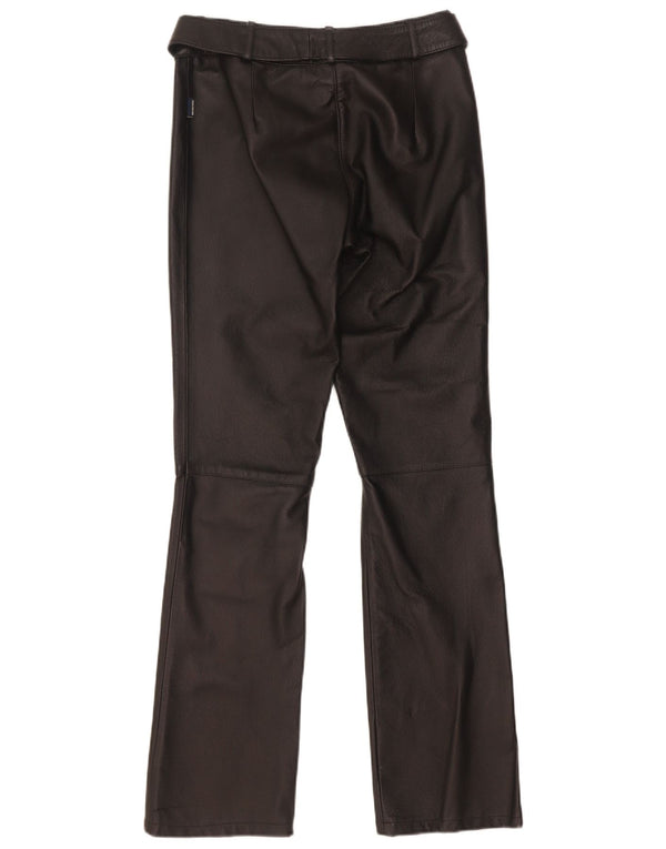 Tom Tailor Pantalon en cuir bootcut pour femme EU 34 XS W28 L32 Cuir noir