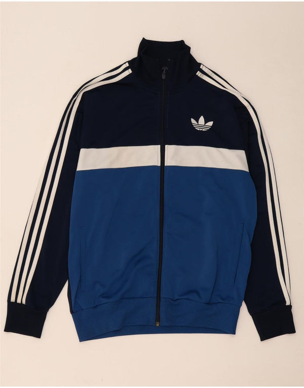 ADIDAS Veste de survêtement pour homme en polyester color block bleu marine moyen