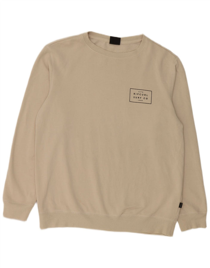 Rip Curl Sweat-shirt pour homme en coton beige grand