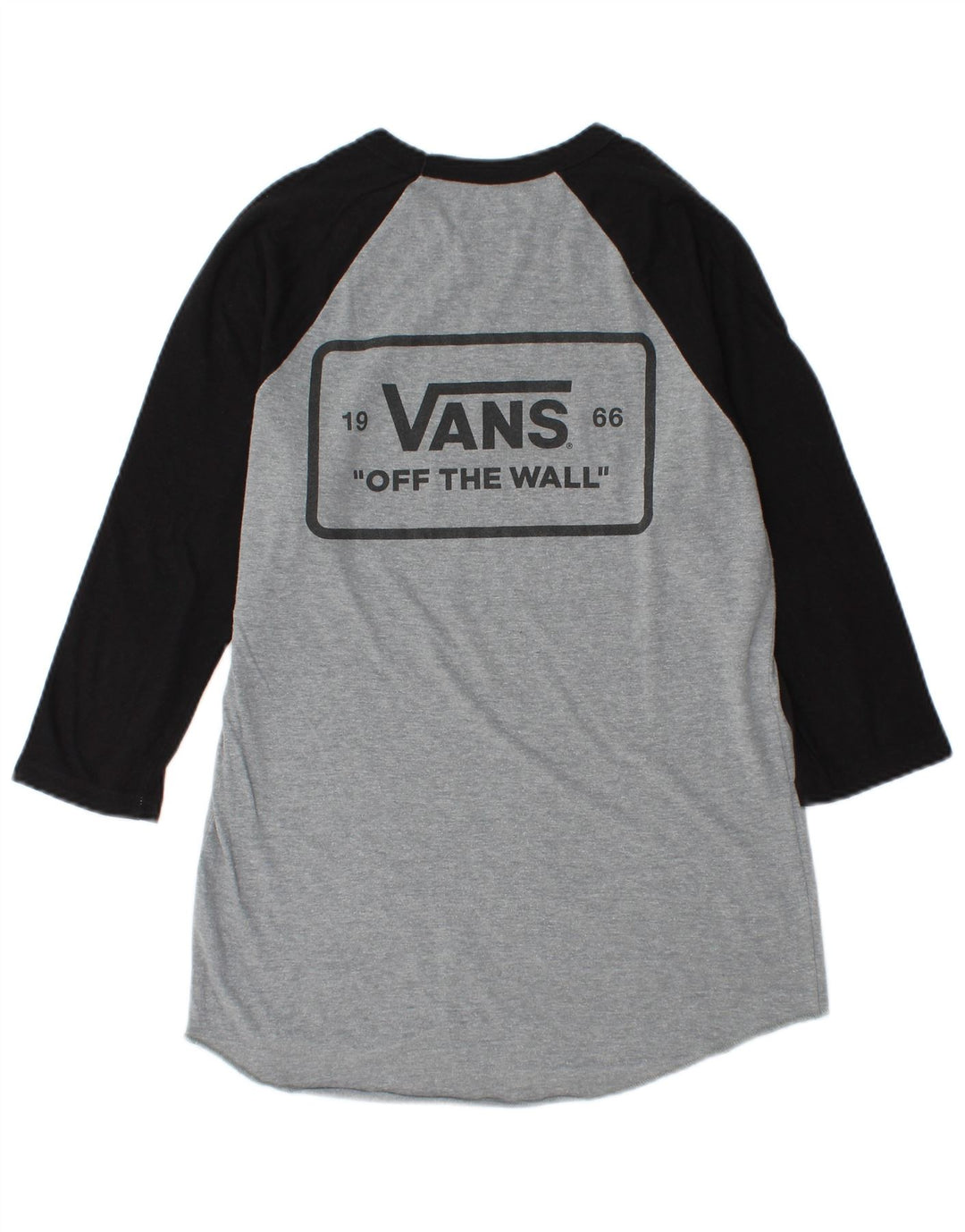 Vans Haut graphique à manches 3/4 pour hommes, petit coton gris