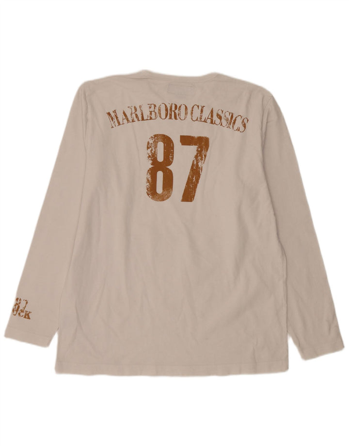 Marlboro Classics Haut Graphique Homme Manches Longues XL Coton Blanc