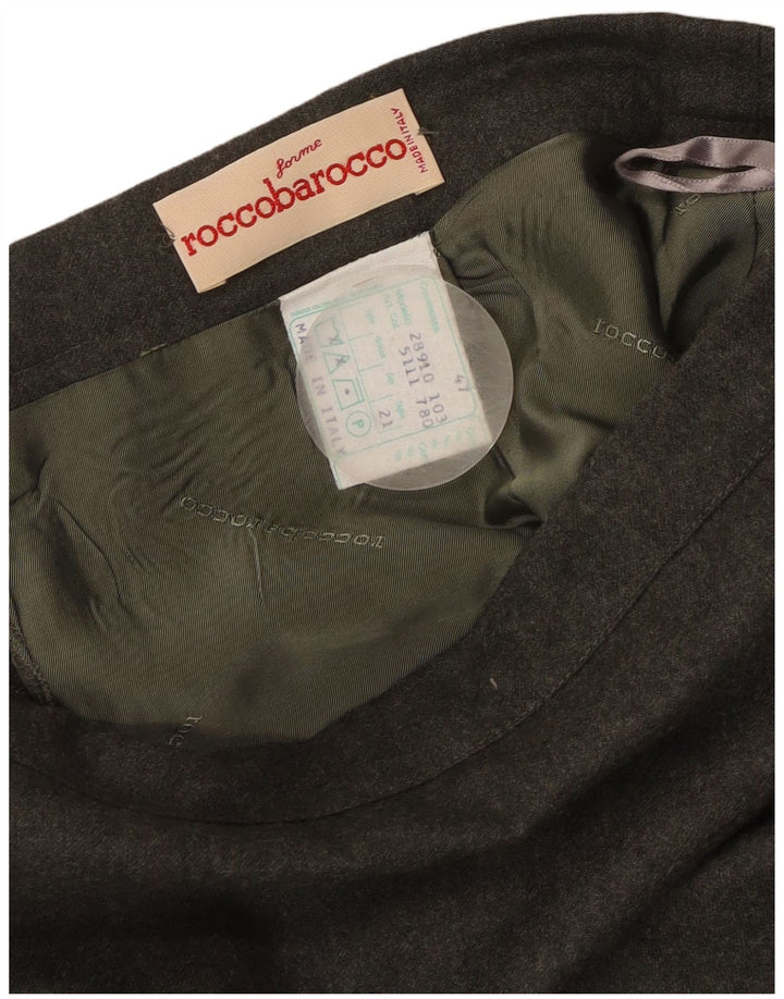 Roccobarocco Jupe droite pour femme IT 47 Large W34 Gris