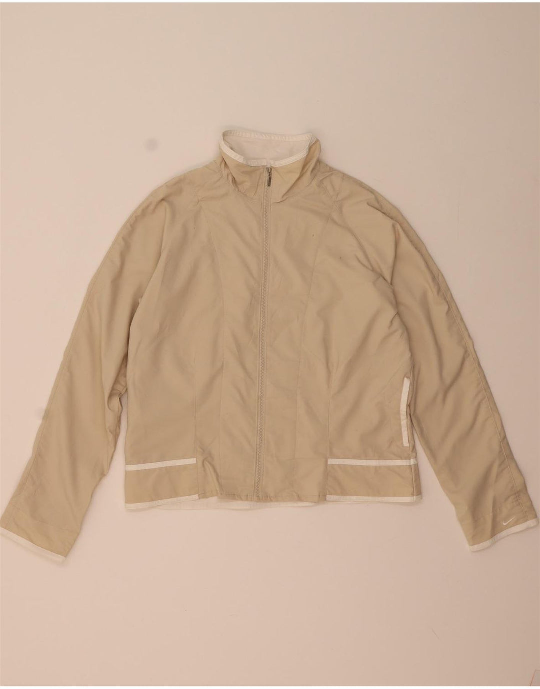 Nike Veste de survêtement pour femme US 12/14 Large Beige Polyester