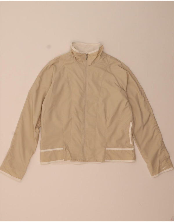 Nike Veste de survêtement pour femme US 12/14 Large Beige Polyester