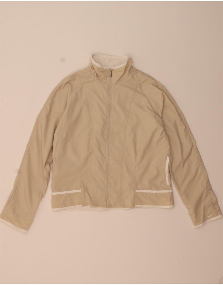 Nike Veste de survêtement pour femme US 12/14 Large Beige Polyester