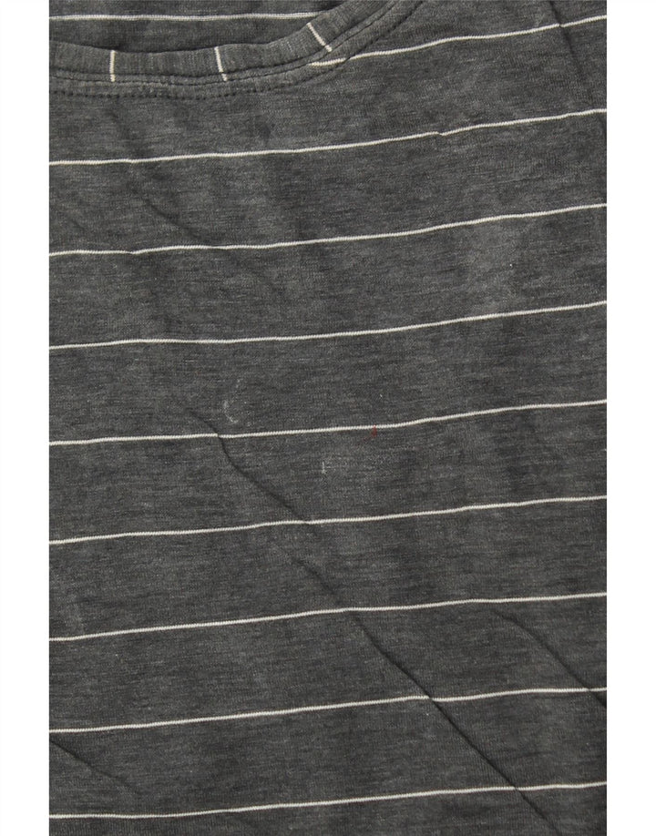 LULULEMON T-Shirt Femme UK 10 Petit Gris Rayé