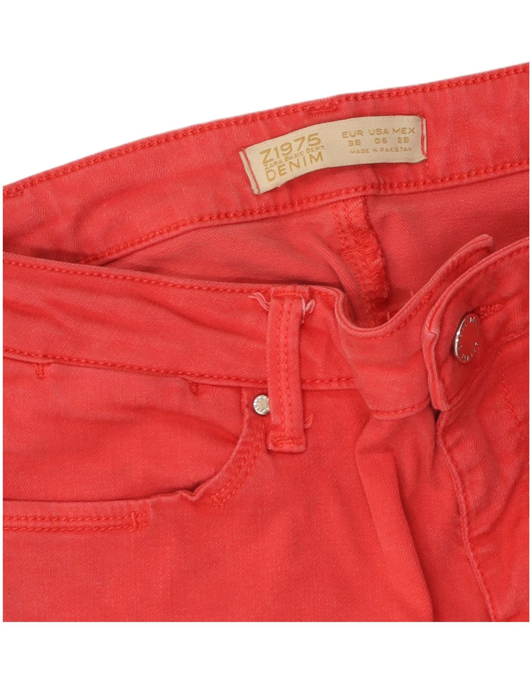 ZARA Jeans Slim Femme EU 38 Small W28 L26 Rose