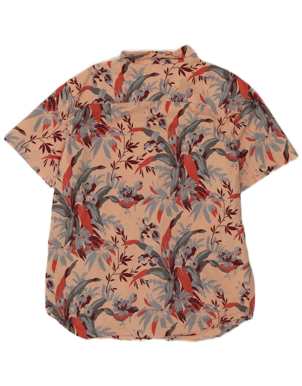 Columbia Chemise à Manches Courtes Homme Rose Moyen Floral Coton