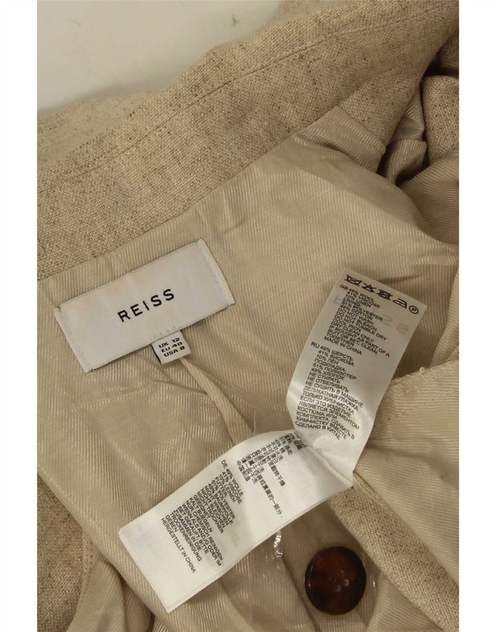 Reiss Combinaison sans manches pour femme UK 12 Laine beige moyen