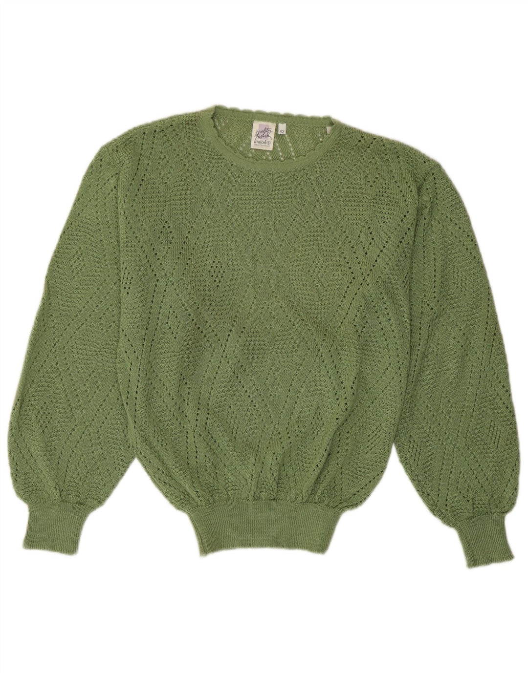 Bayer Pull ras du cou pour femme EU 42 Large Vert Acrylique