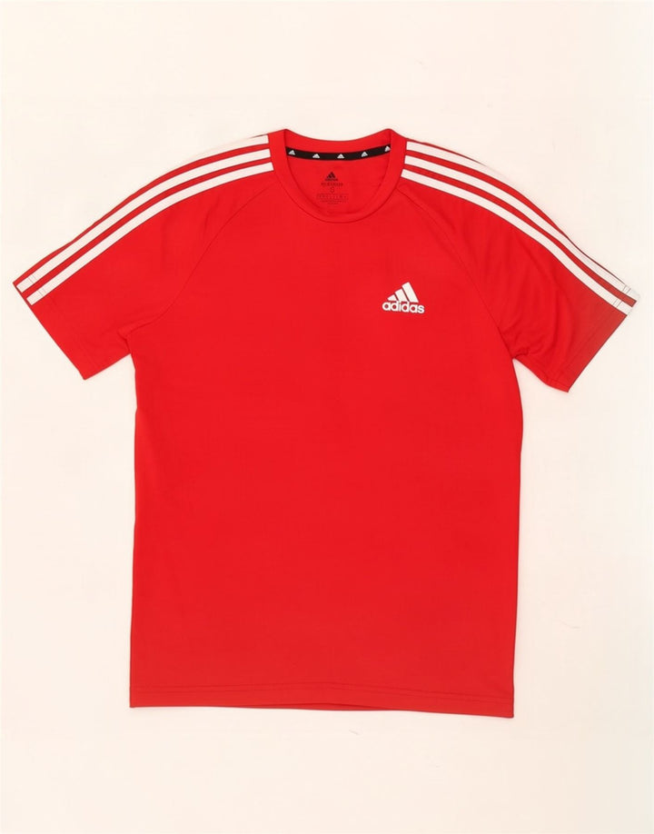 Adidas Hommes Aeroready T-Shirt Haut Petit Rouge Polyester