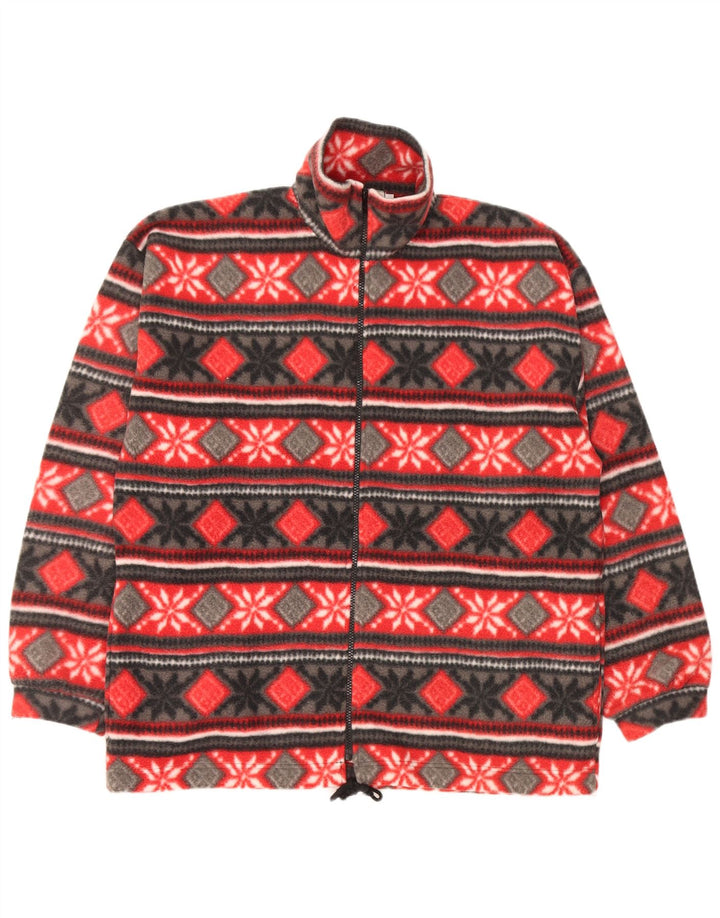 Veste polaire homme vintage UK 40 Grand Red Fair Isle