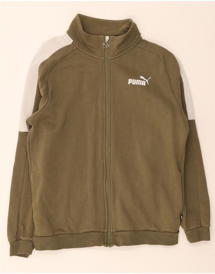 Puma Veste de Survêtement Homme Kaki Moyen Colorblock Cotton