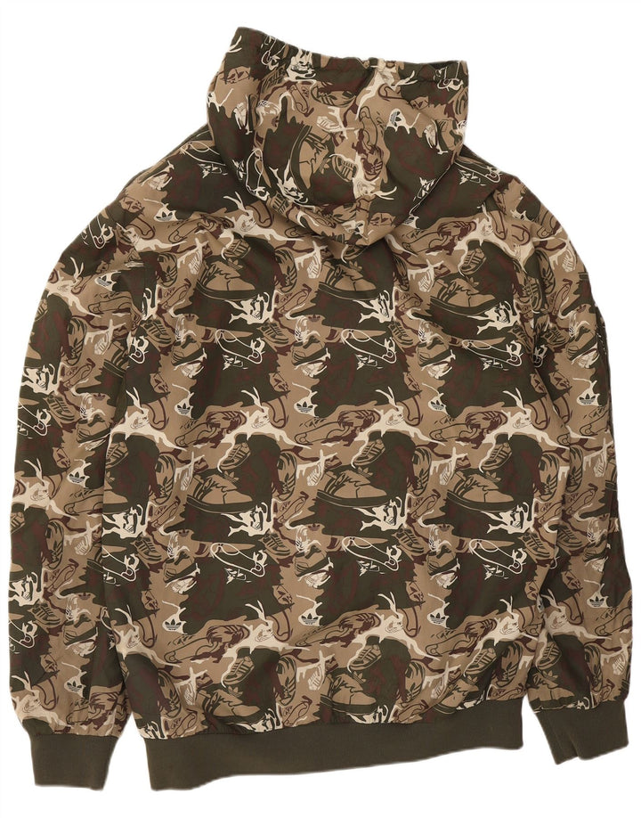 Adidas Veste de survêtement à capuche pour homme Kaki moyen Camouflage Polyester