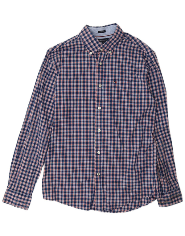 Tommy Hilfiger Chemise Homme Bleu Marine Moyen Carreaux Coton