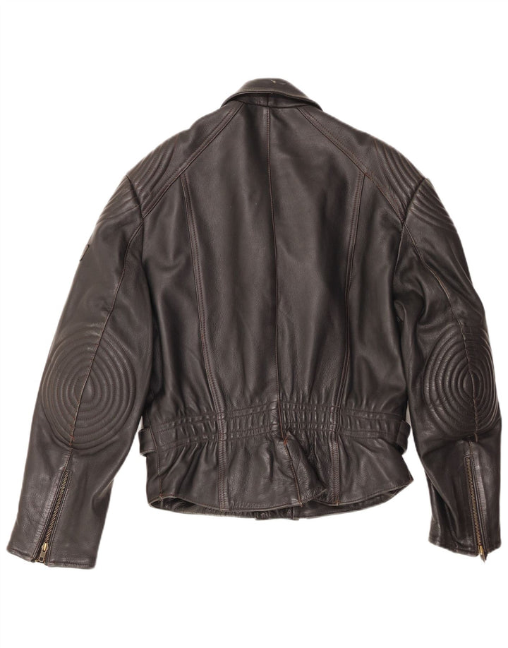 MQP Veste de motard en cuir pour homme IT 52 XL Noir
