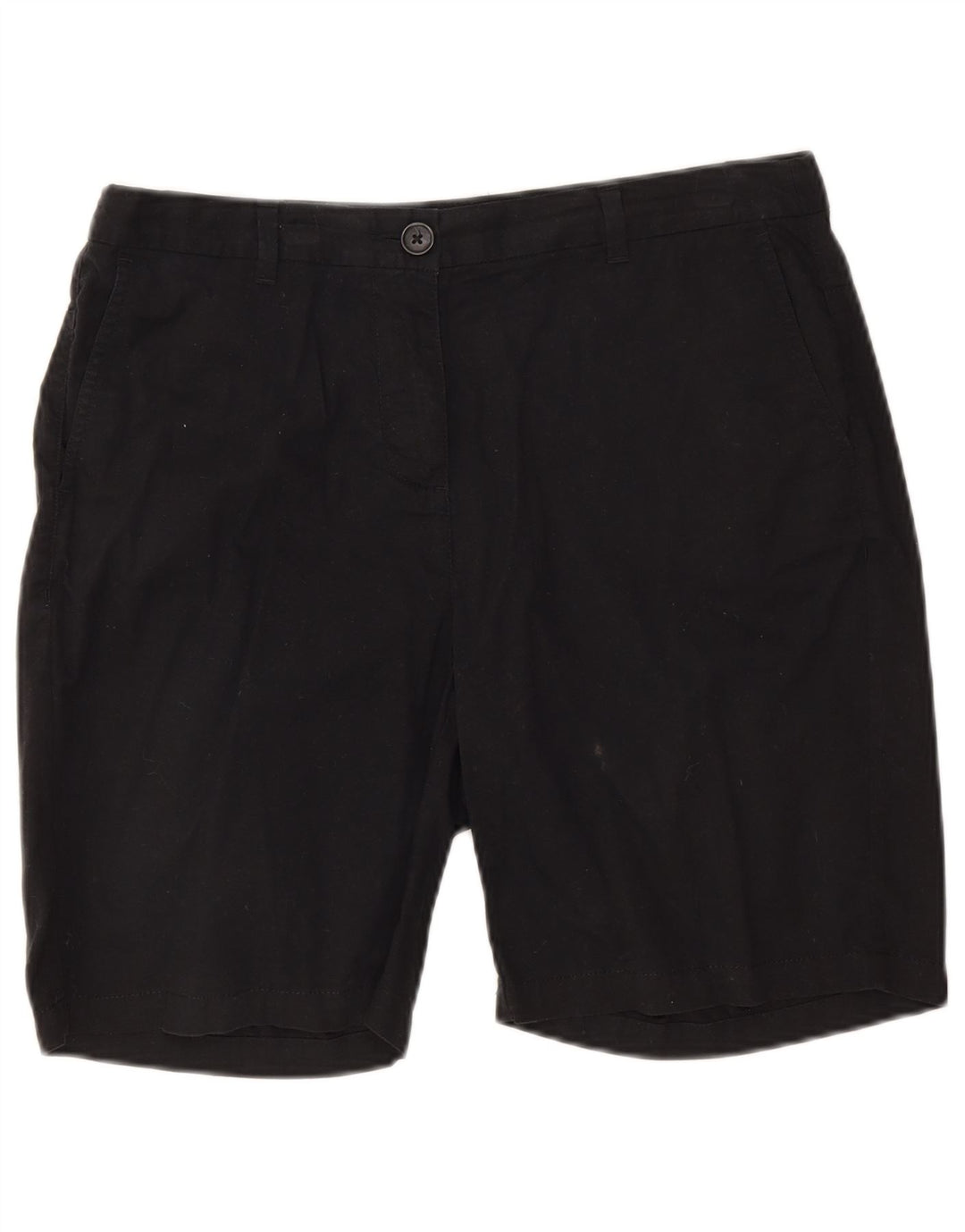 Marks & Spencer Short Chino Femme UK 12 Moyen W30 Coton Noir