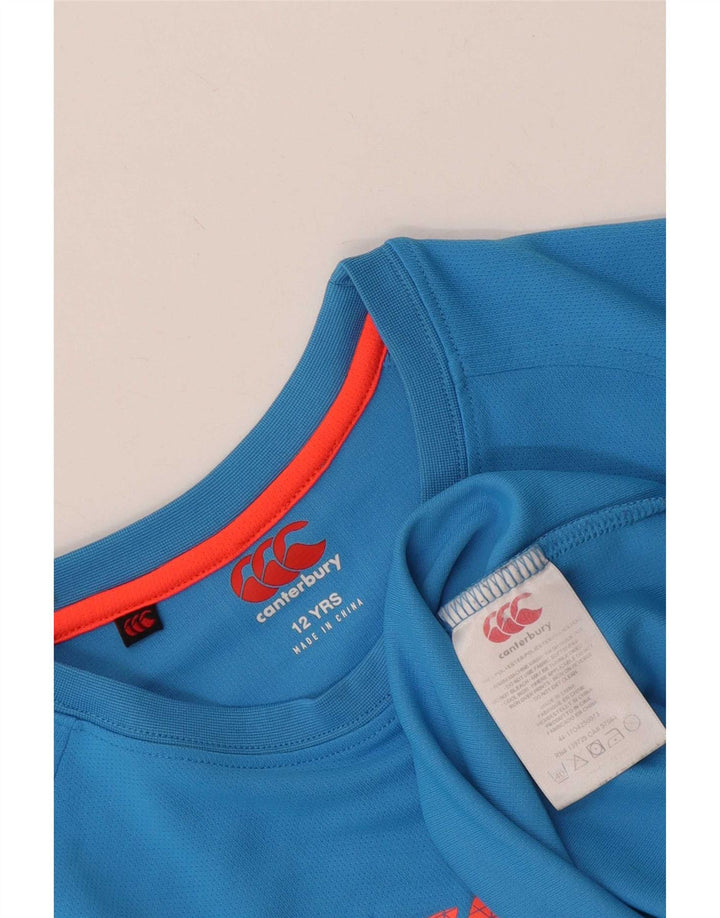 Canterbury T-Shirt Graphique Garçon 11-12 ans Bleu Polyester