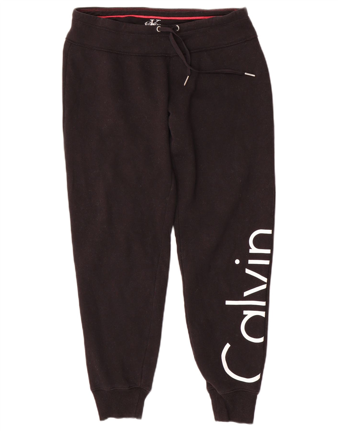 CALVIN KLEIN Pantalon de survêtement graphique pour femme Joggers UK 10 Small Noir