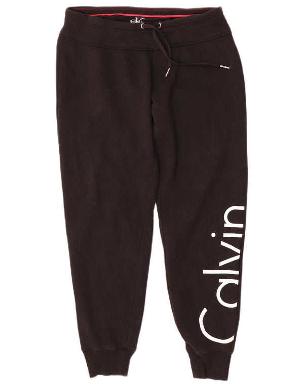 CALVIN KLEIN Pantalon de survêtement graphique pour femme Joggers UK 10 Small Noir