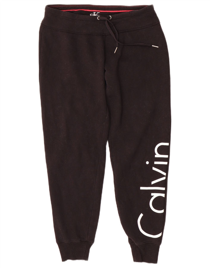 CALVIN KLEIN Pantalon de survêtement graphique pour femme Joggers UK 10 Small Noir