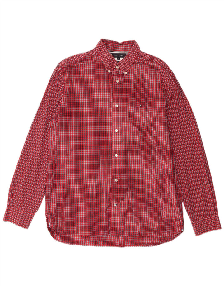Tommy Hilfiger Chemise Homme XL Rouge Carreaux Coton