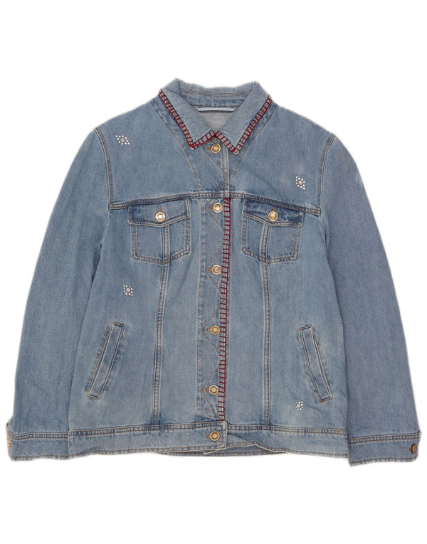 Antonette Veste en Jean Femme UK 18 XL Bleu Coton
