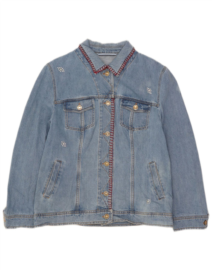 Antonette Veste en Jean Femme UK 18 XL Bleu Coton