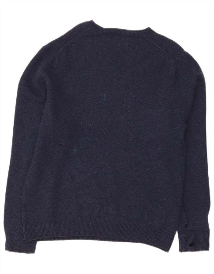 Marks & Spencer Débardeur Vest Homme Bleu Marine Moyen Laine d'Agneau