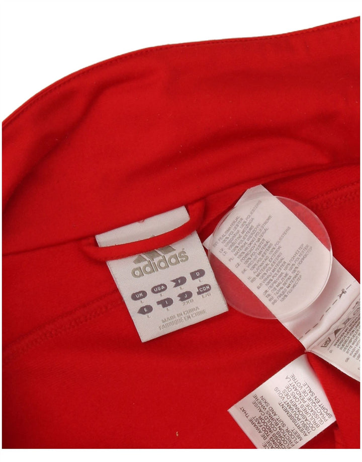 Adidas Hommes Climalite Survêtement Top Veste Grand Rouge Polyester