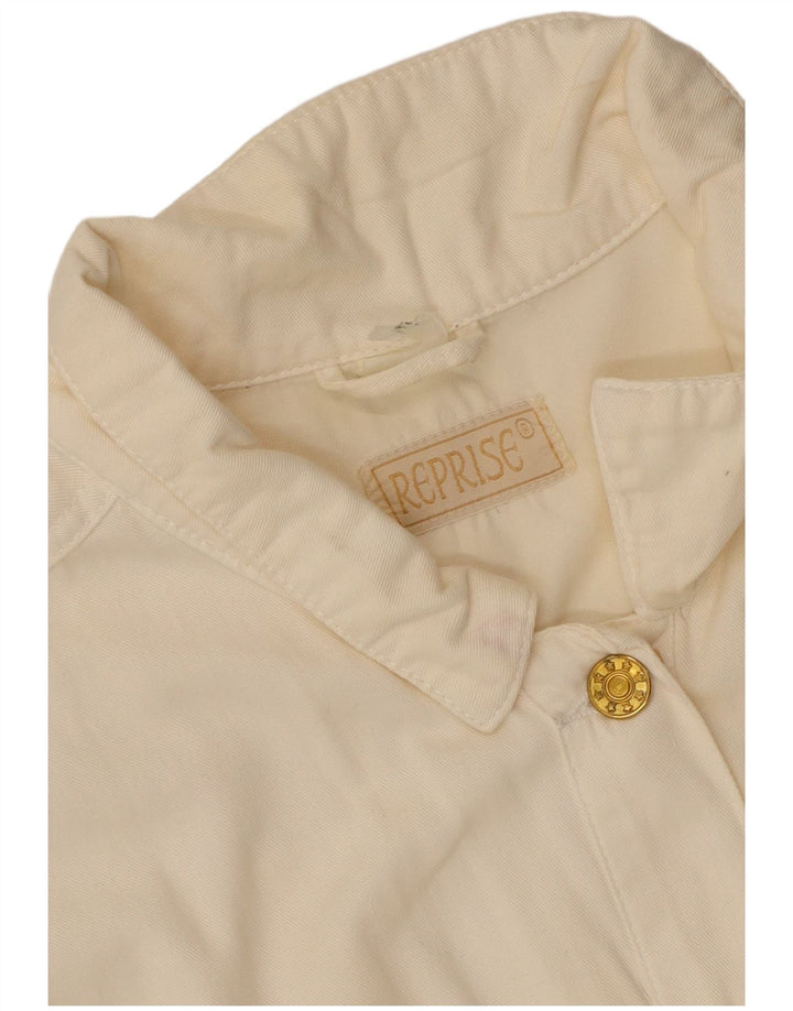 Reprise Gilet en jean pour femme UK 16 Large Blanc cassé