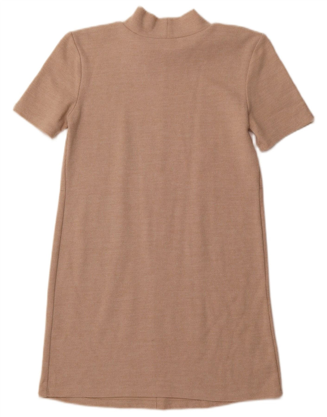 ZARA Robe pull à manches courtes pour femme UK 10 Small Beige