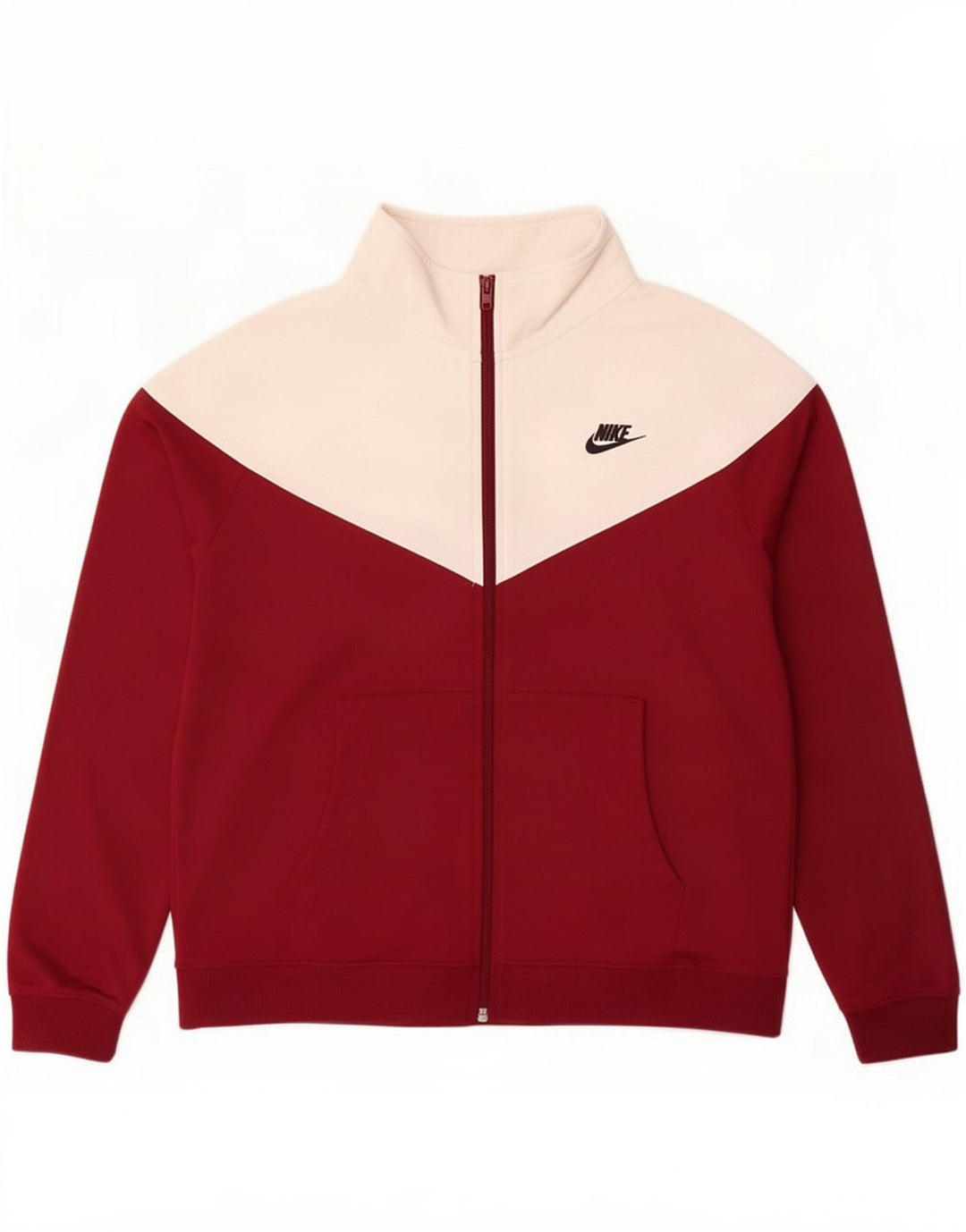 Nike Veste de survêtement pour homme Large Marron Colorblock Polyester