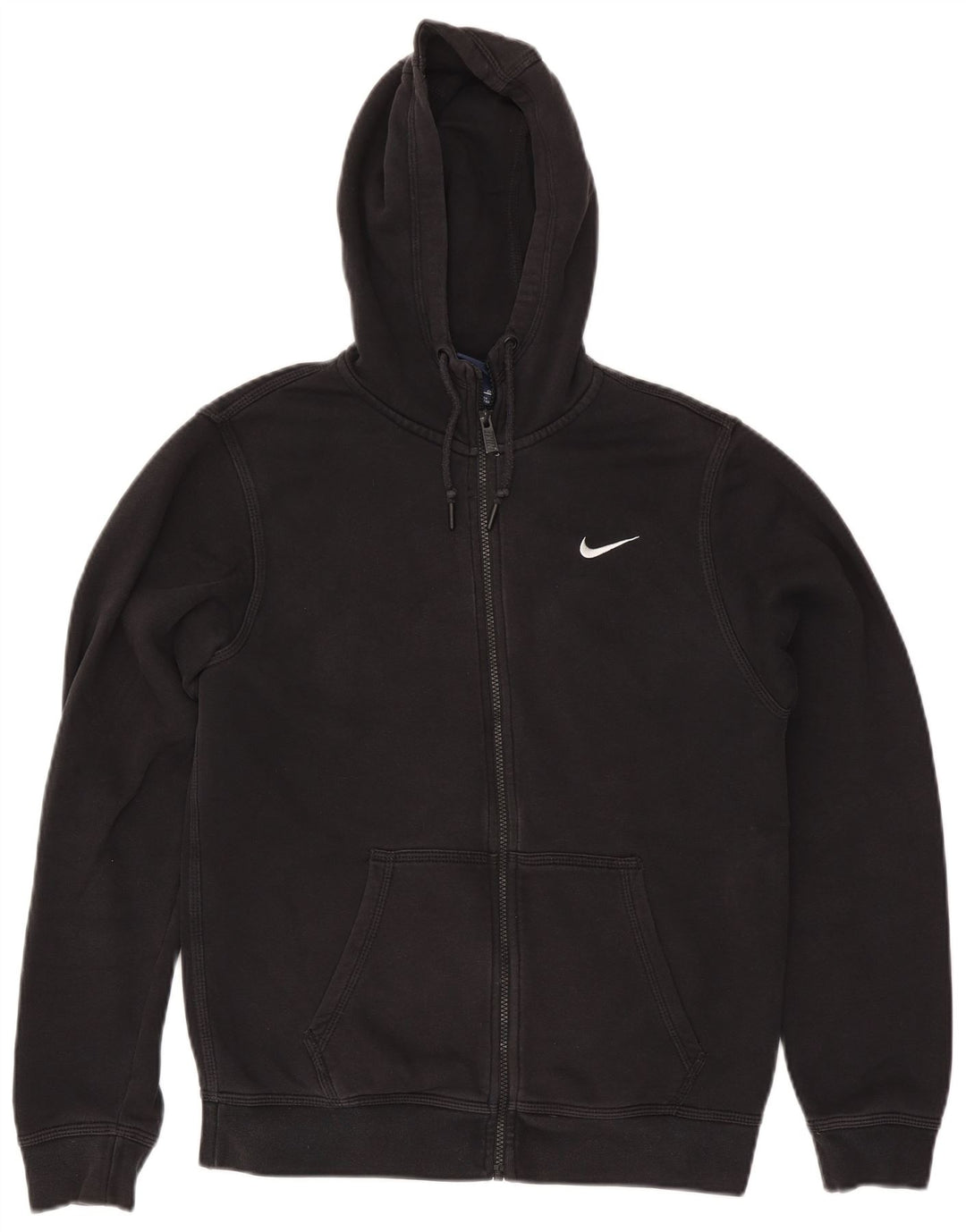 Nike Pull à capuche zippé pour homme Petit coton noir