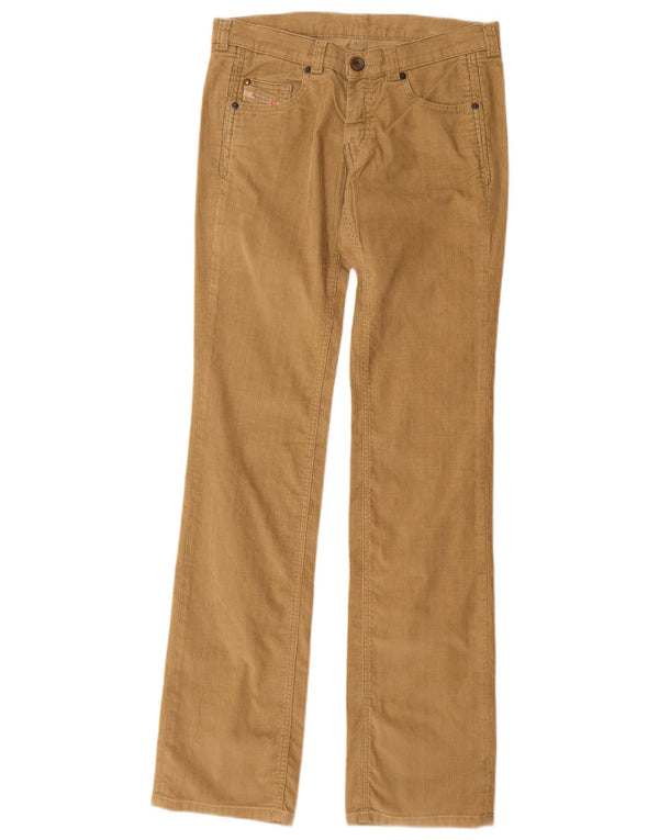 Pantalon Droit En Velours Côtelé Femme Diesel W28 L34 Coton Beige