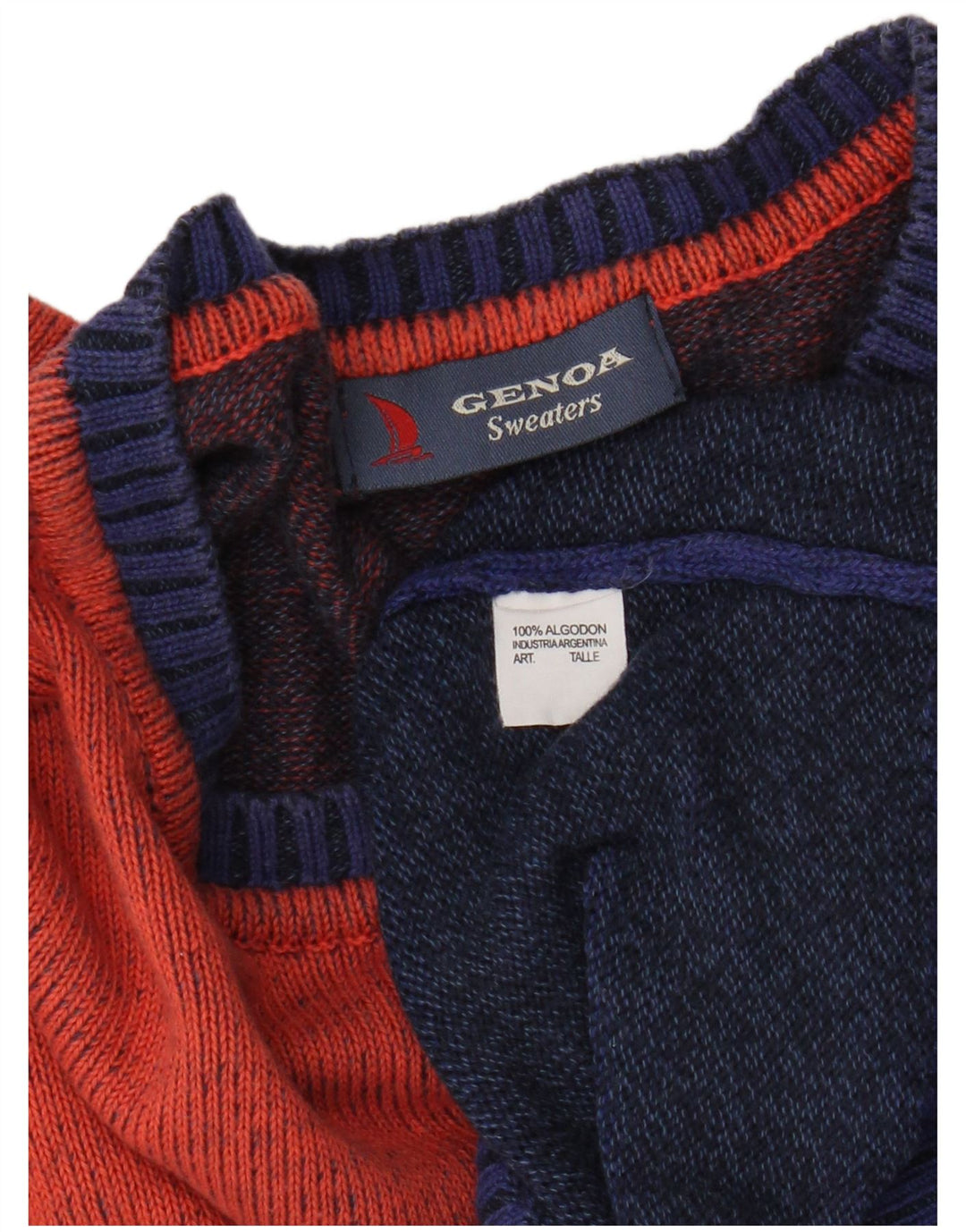 GENOA Pull à col rond pour femme UK 18 XL Multicolore Colourblock